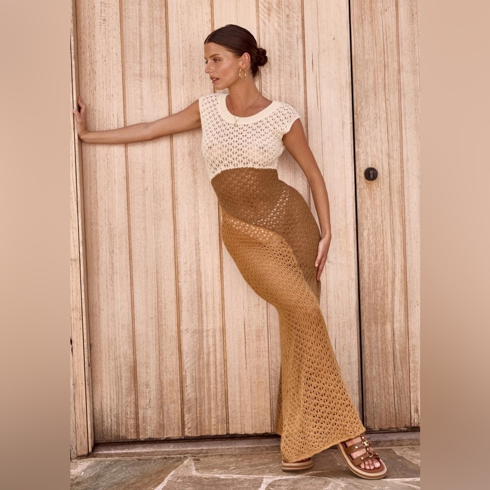 Amalita Knit Maxi Dress Brown